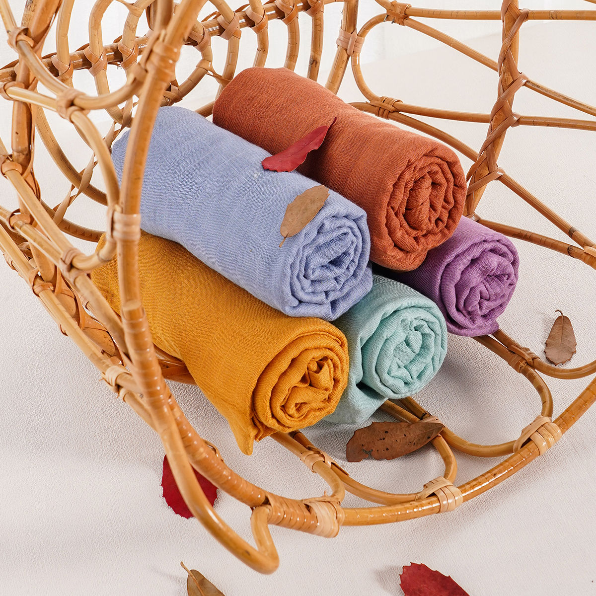 Swaddle Blanket Muslin - Elinfant Solid Color 100% Cotton Muslin