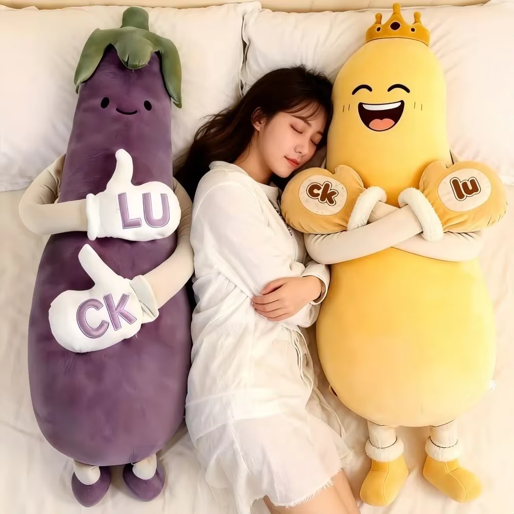 Baby Nursery Games - Squishy Eggplant Mango Baby Pillow Patting