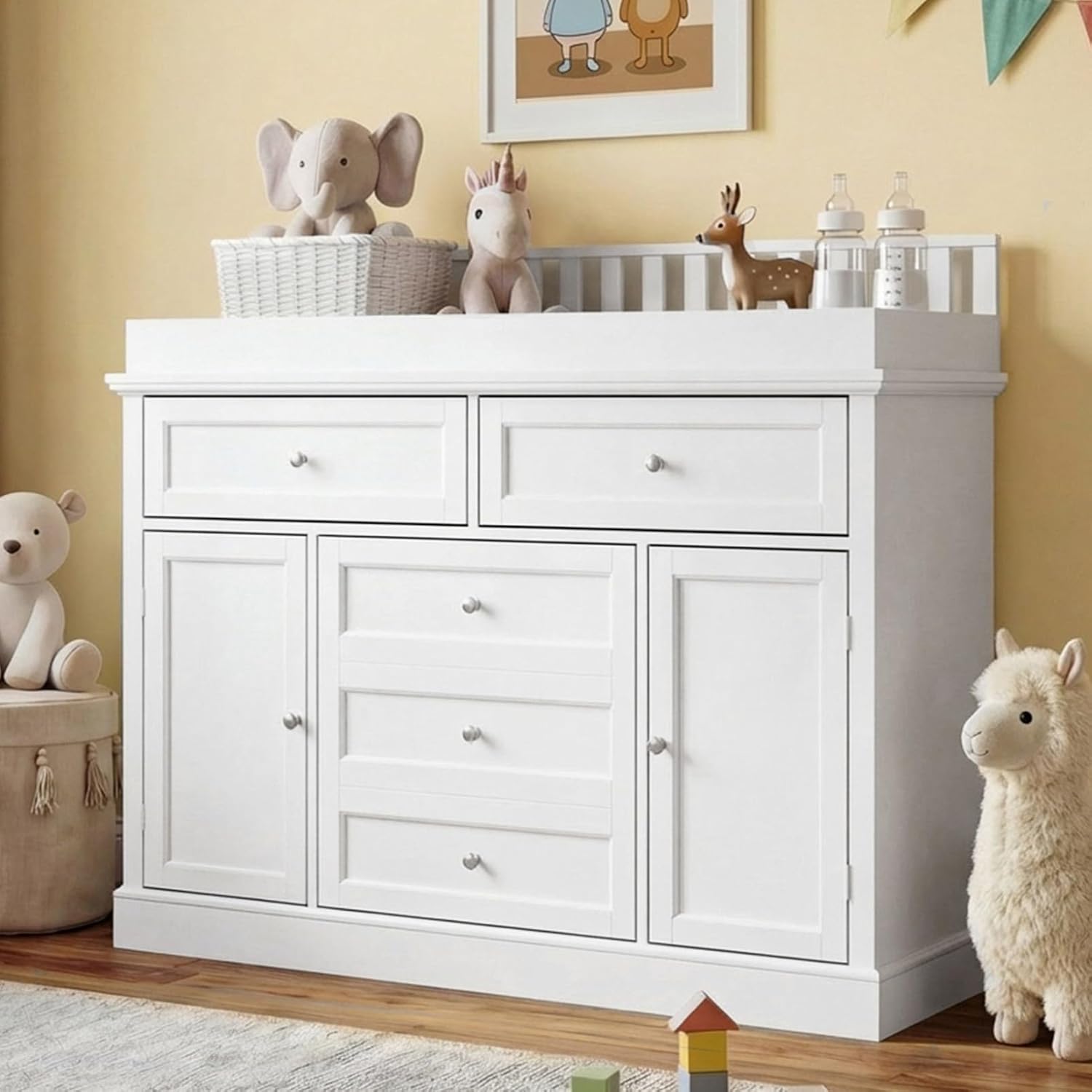 Baby Nursery Dresser Changing Table - 46 Baby Dresser with Changing Table