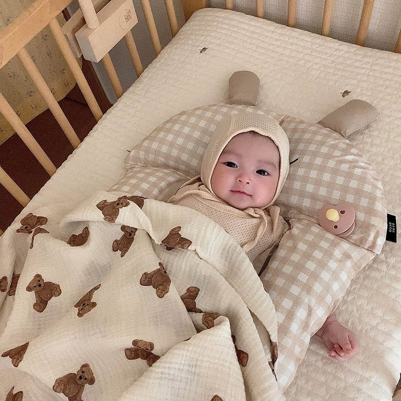 Bear Print Baby Blankets Newbo - Swaddle Blanket Muslin avis et prix