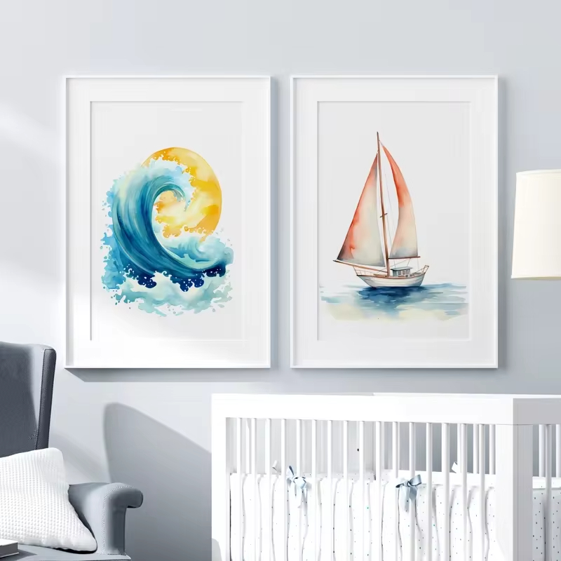 Surf Ocean Themed Nursery Beac - Baby Nursery Ocean avis et prix