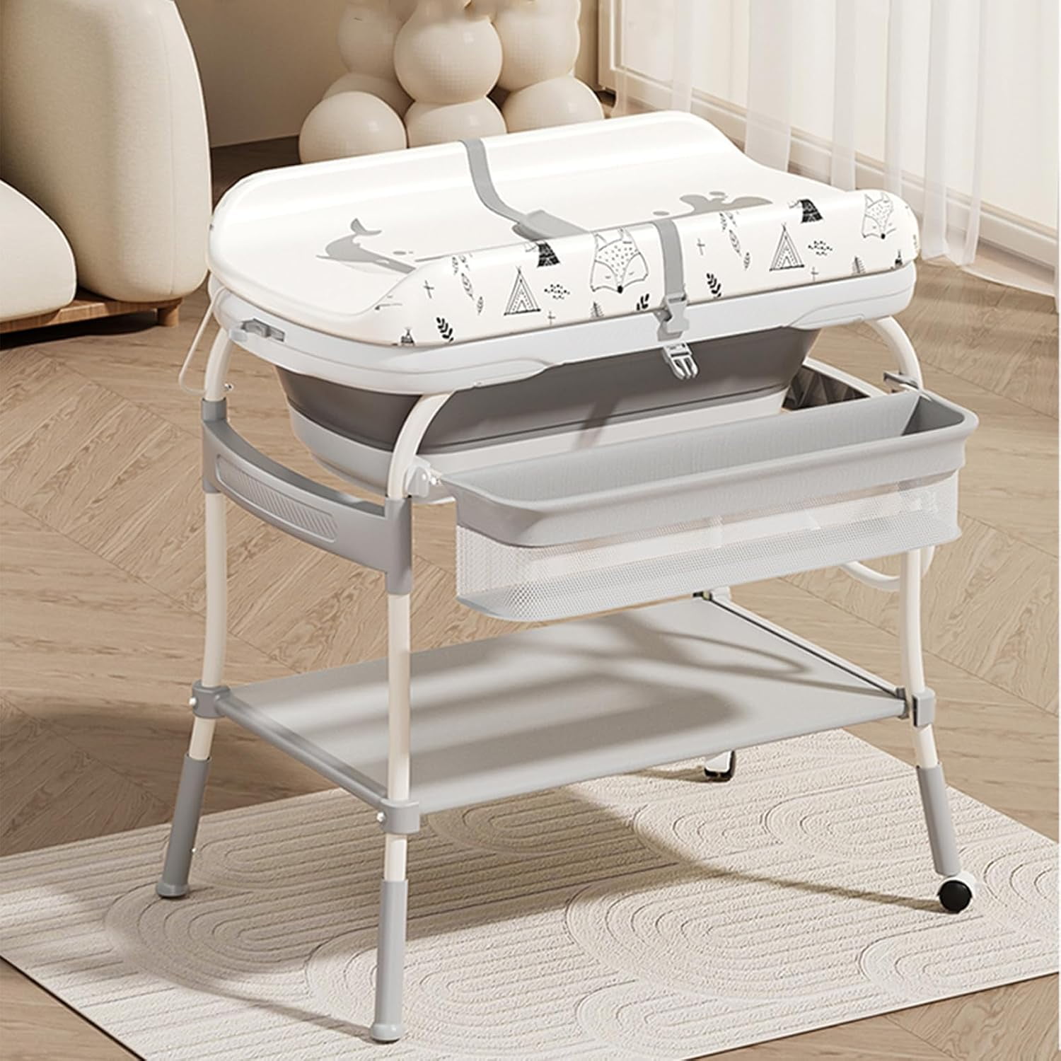 2 in 1 Baby Changing Table wit - Baby Nursery Dresser Changing Table avis et prix