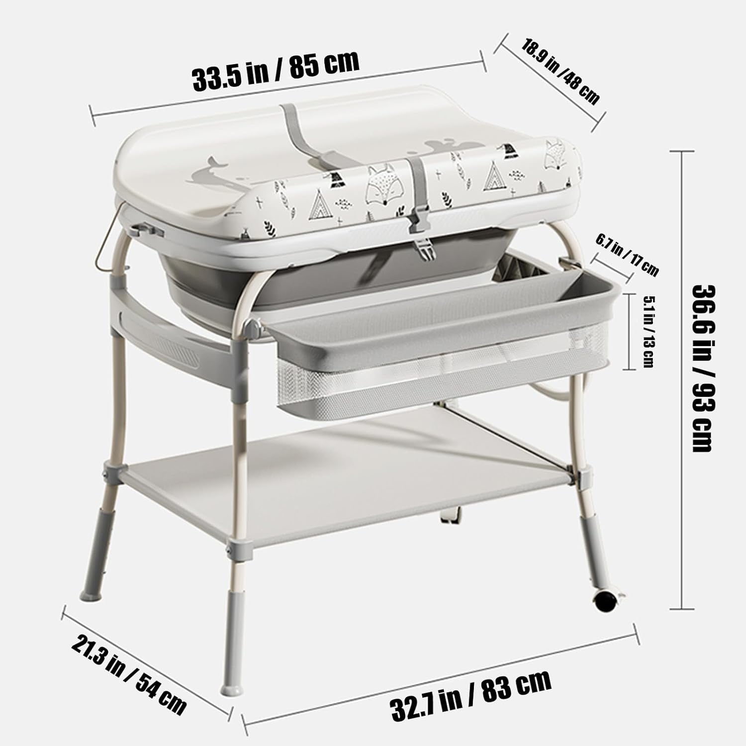 2 in 1 Baby Changing Table wit - Baby Nursery Dresser Changing Table avis et prix