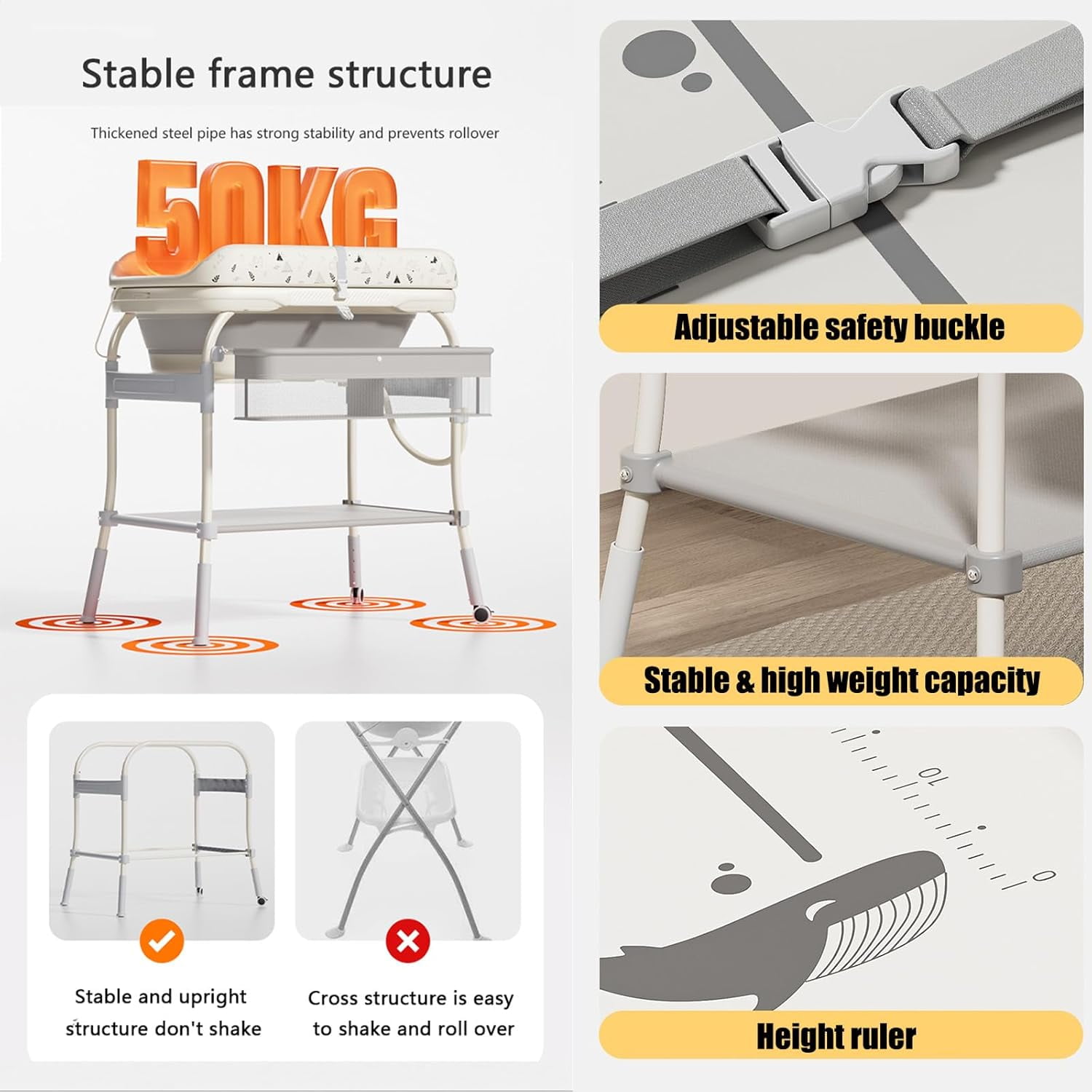 2 in 1 Baby Changing Table wit - Baby Nursery Dresser Changing Table avis et prix