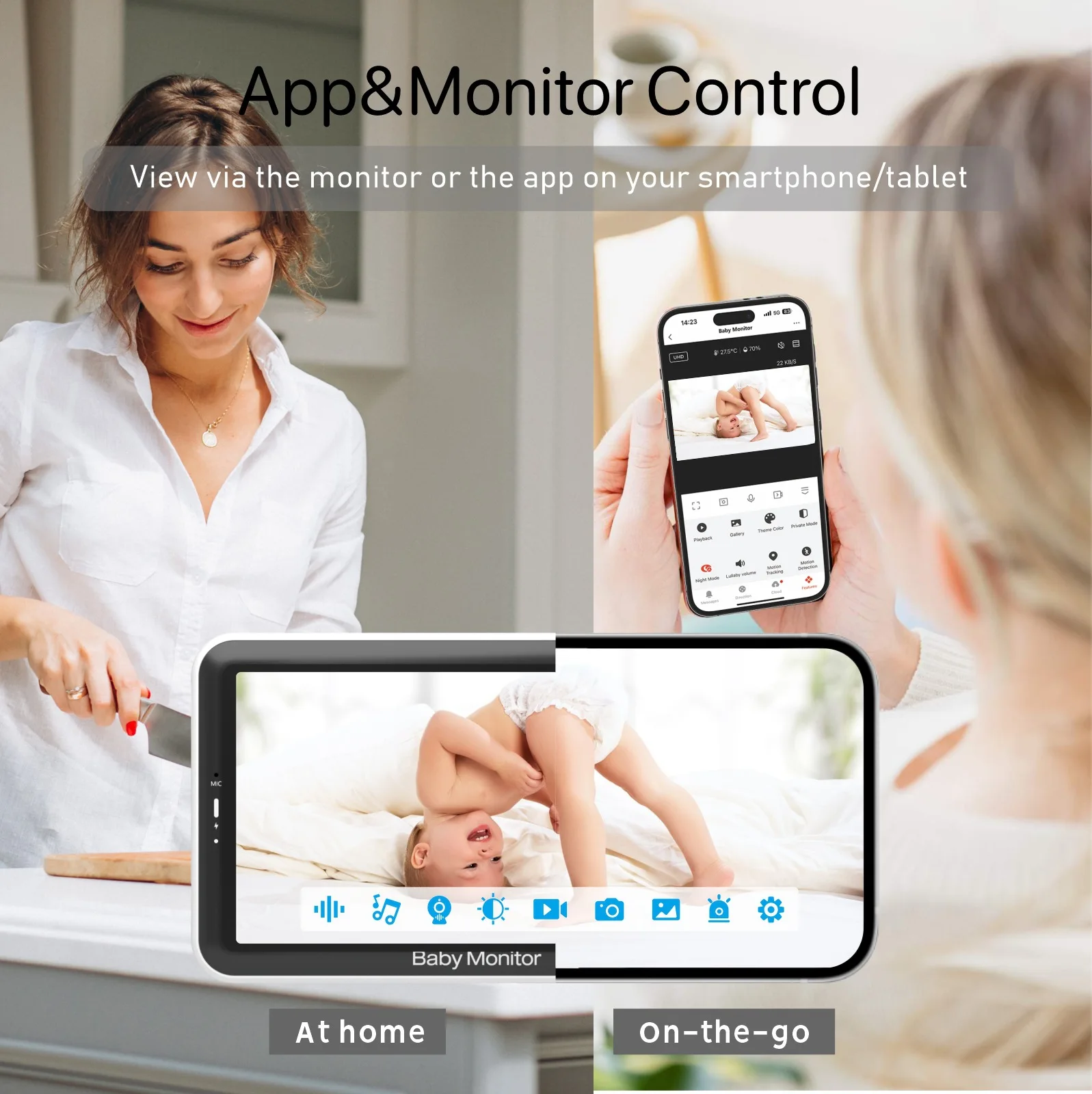5 Inch Video Baby Monitor with - Baby Monitor Split Screen avis et prix