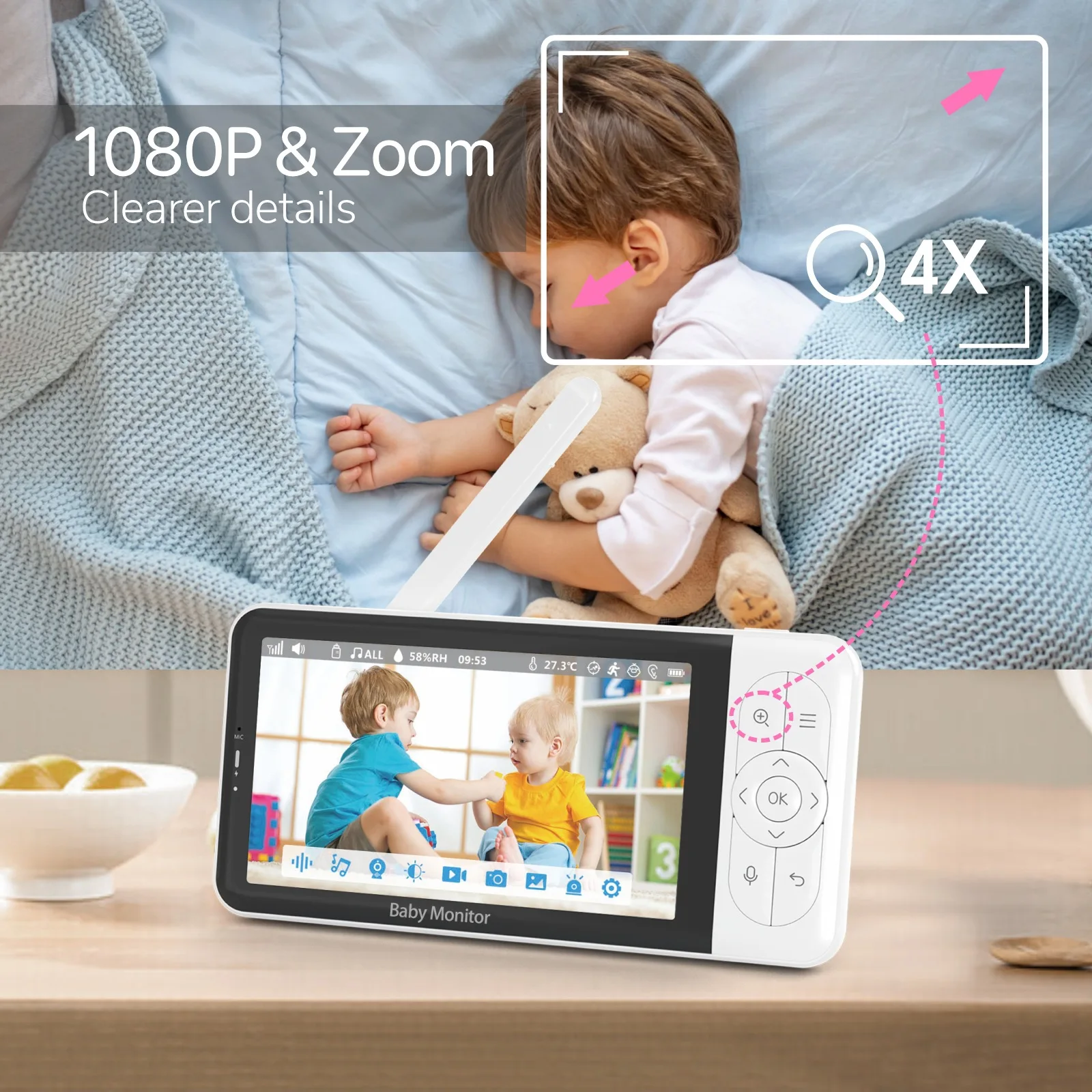 5 Inch Video Baby Monitor with - Baby Monitor Split Screen avis et prix