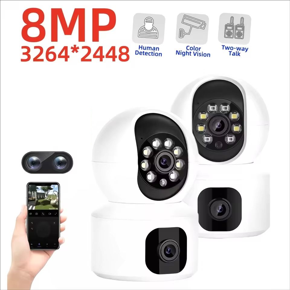 8MP WiFi IP Camera Dual Lens B - Baby Monitor Split Screen avis et prix