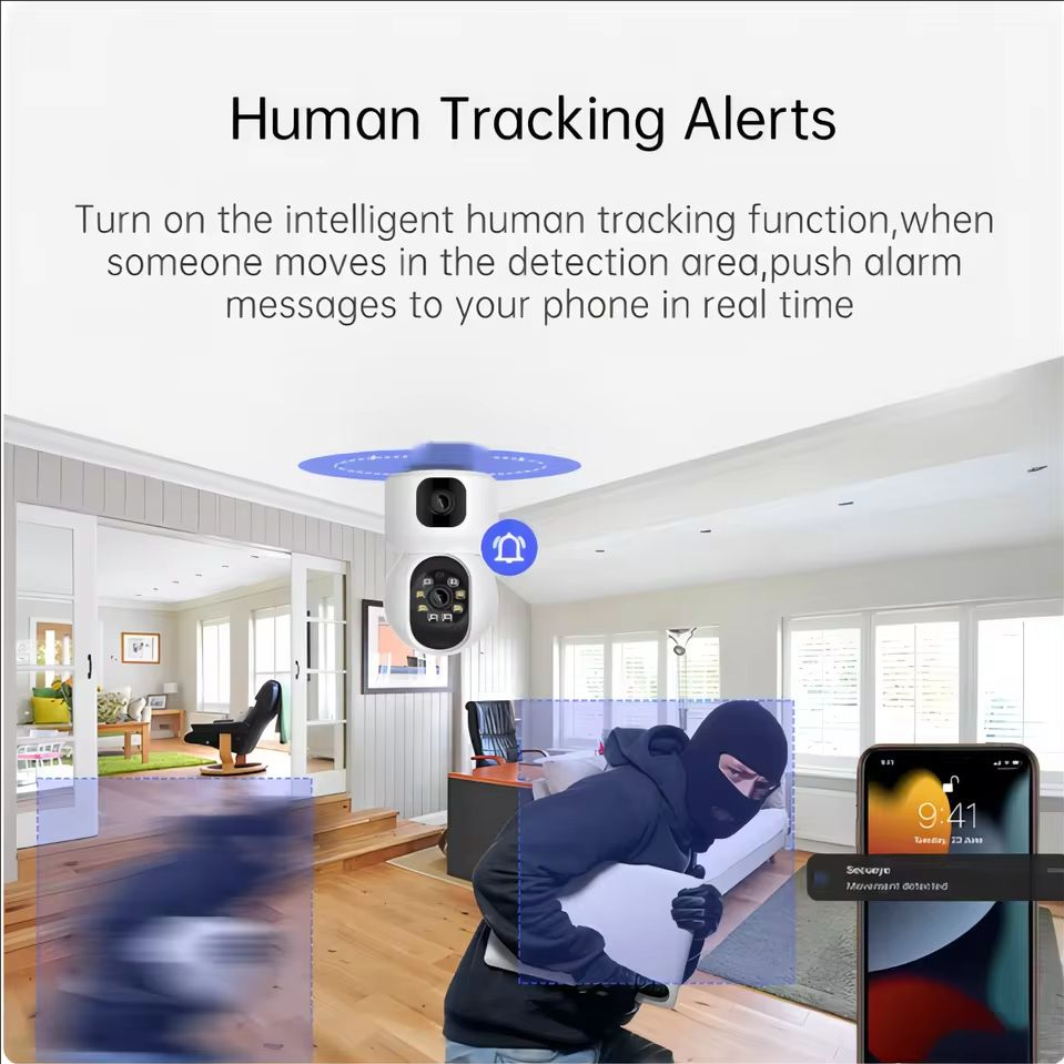 8MP WiFi IP Camera Dual Lens B - Baby Monitor Split Screen avis et prix