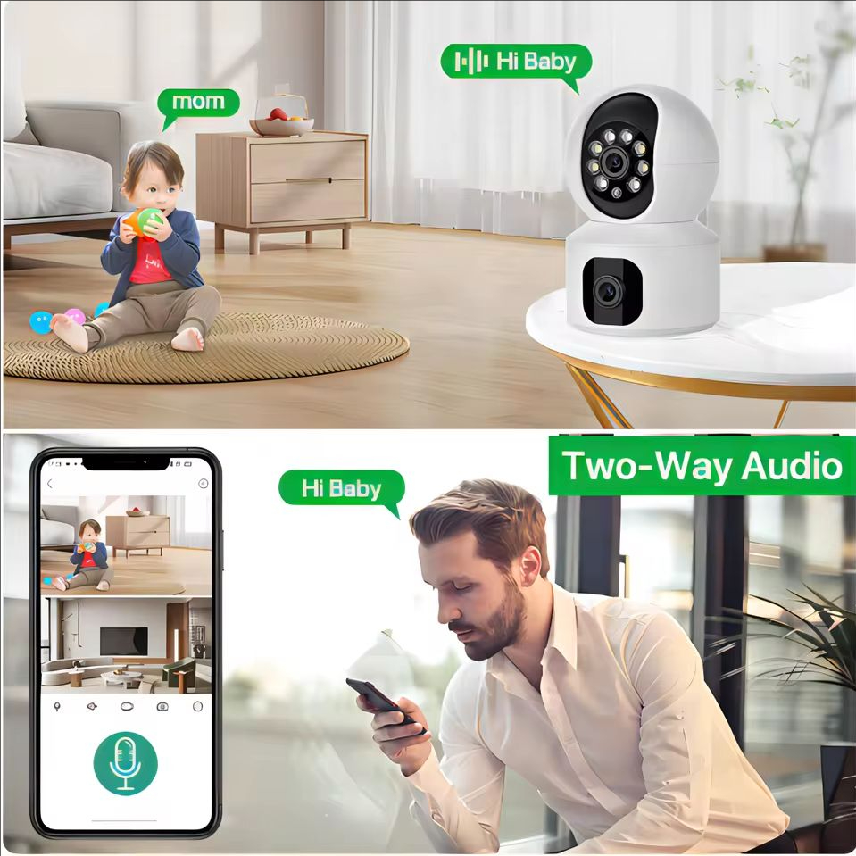 8MP WiFi IP Camera Dual Lens B - Baby Monitor Split Screen avis et prix
