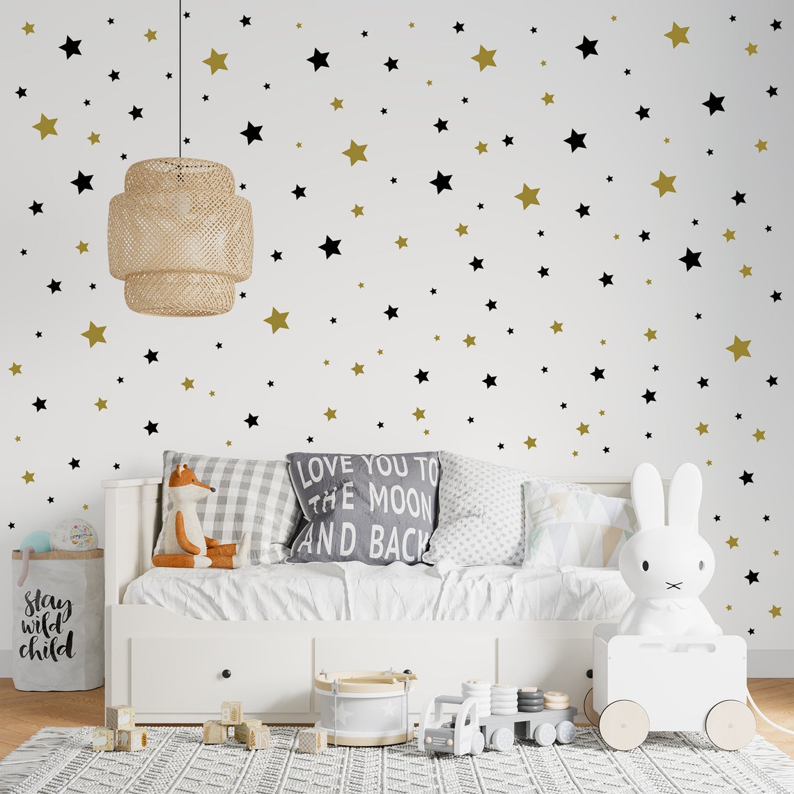 Cartoon 65Pcs Star Wall Sticke - Baby Nursery Set Furniture avis et prix