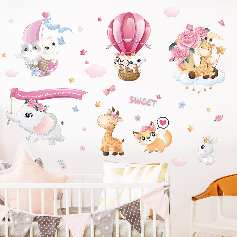 Cartoon SWEET Animal Wall Stic - Baby Nursery Set Furniture avis et prix