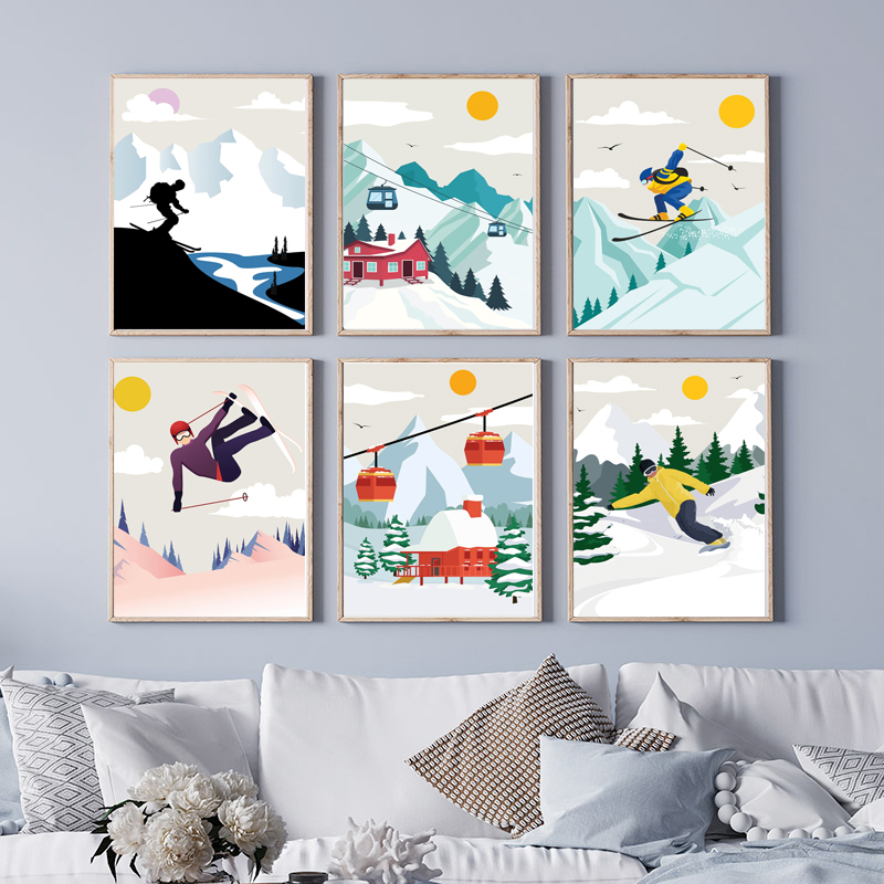 Minimalist Snow Mountain Canva - Baby Nursery Themes Girl avis et prix
