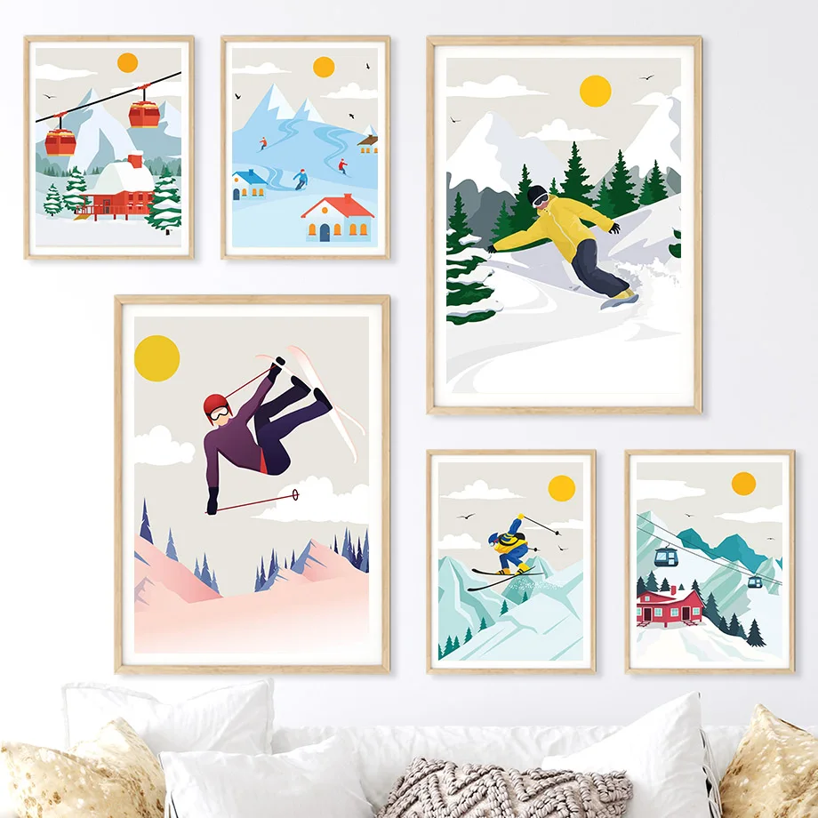 Minimalist Snow Mountain Canva - Baby Nursery Themes Girl avis et prix