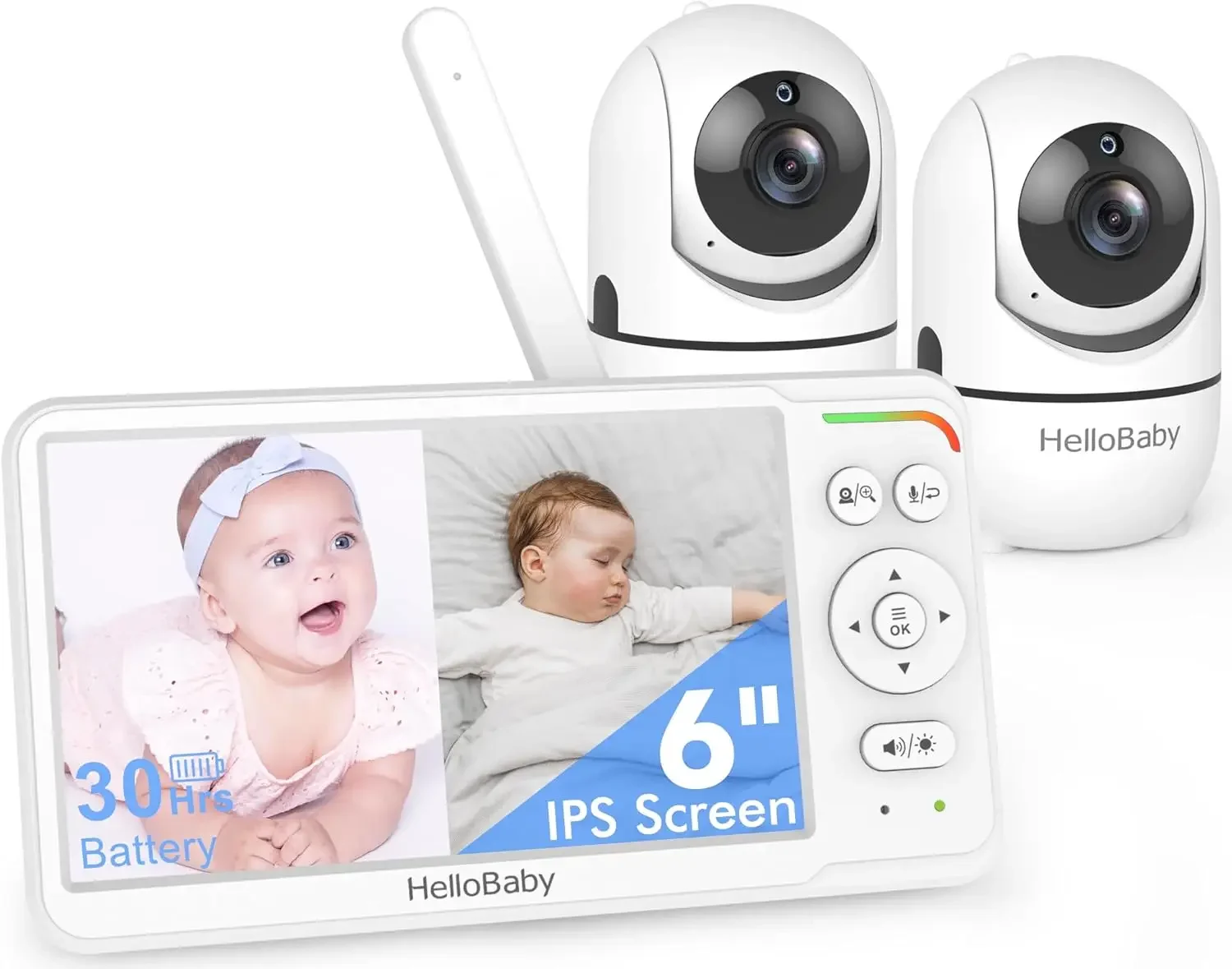 Baby Monitor with 2 Cameras, W - Baby Monitor Split Screen avis et prix