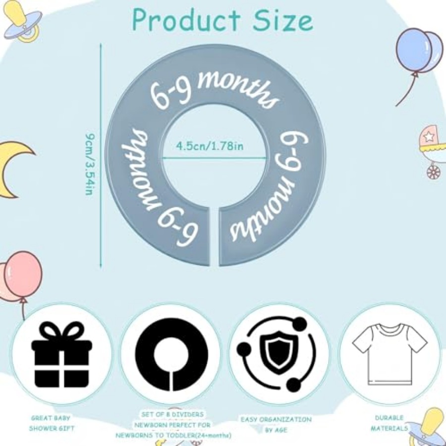8 Pcs Baby Closet Dividers, Gi - Baby Nursery Organizer avis et prix