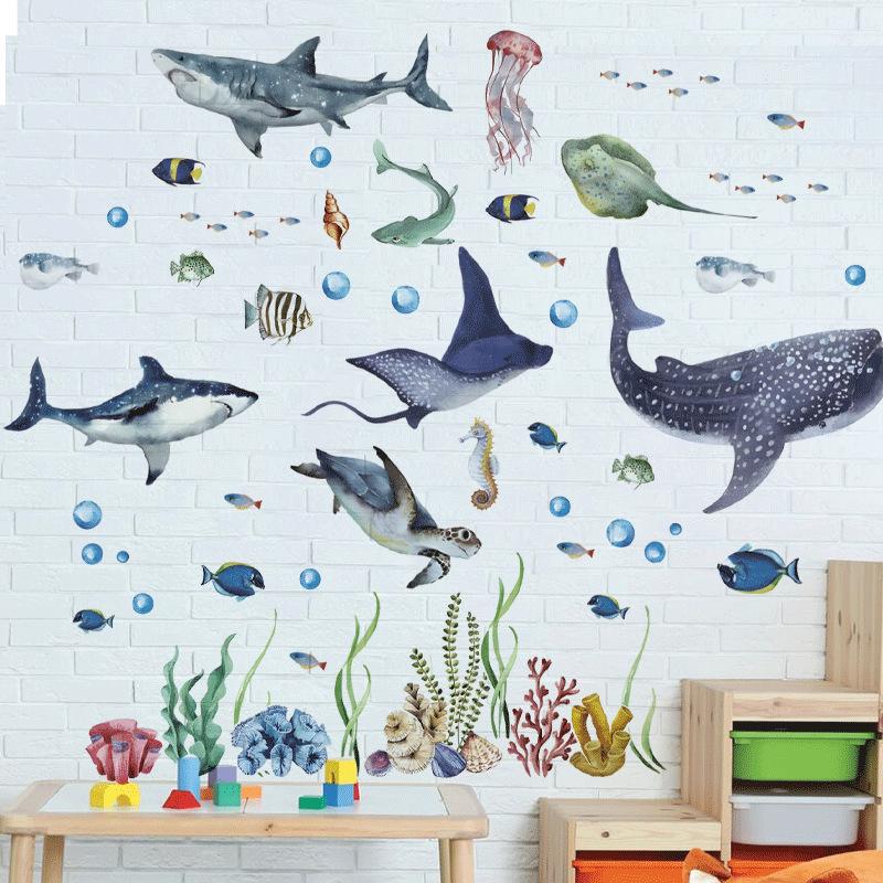 Latest Watercolor Sharks Ocean - Baby Nursery Ocean avis et prix
