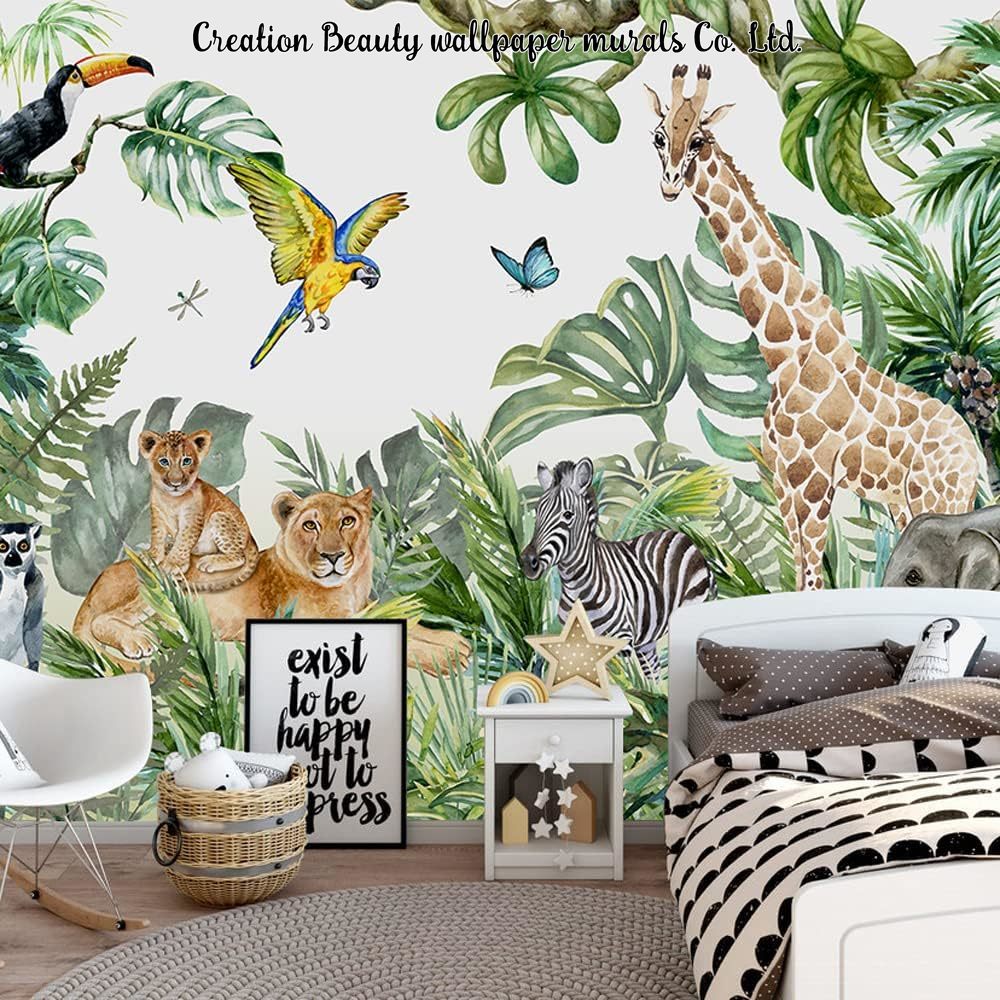 Watercolor Animals Jungle Wall - Baby Nursery Water avis et prix