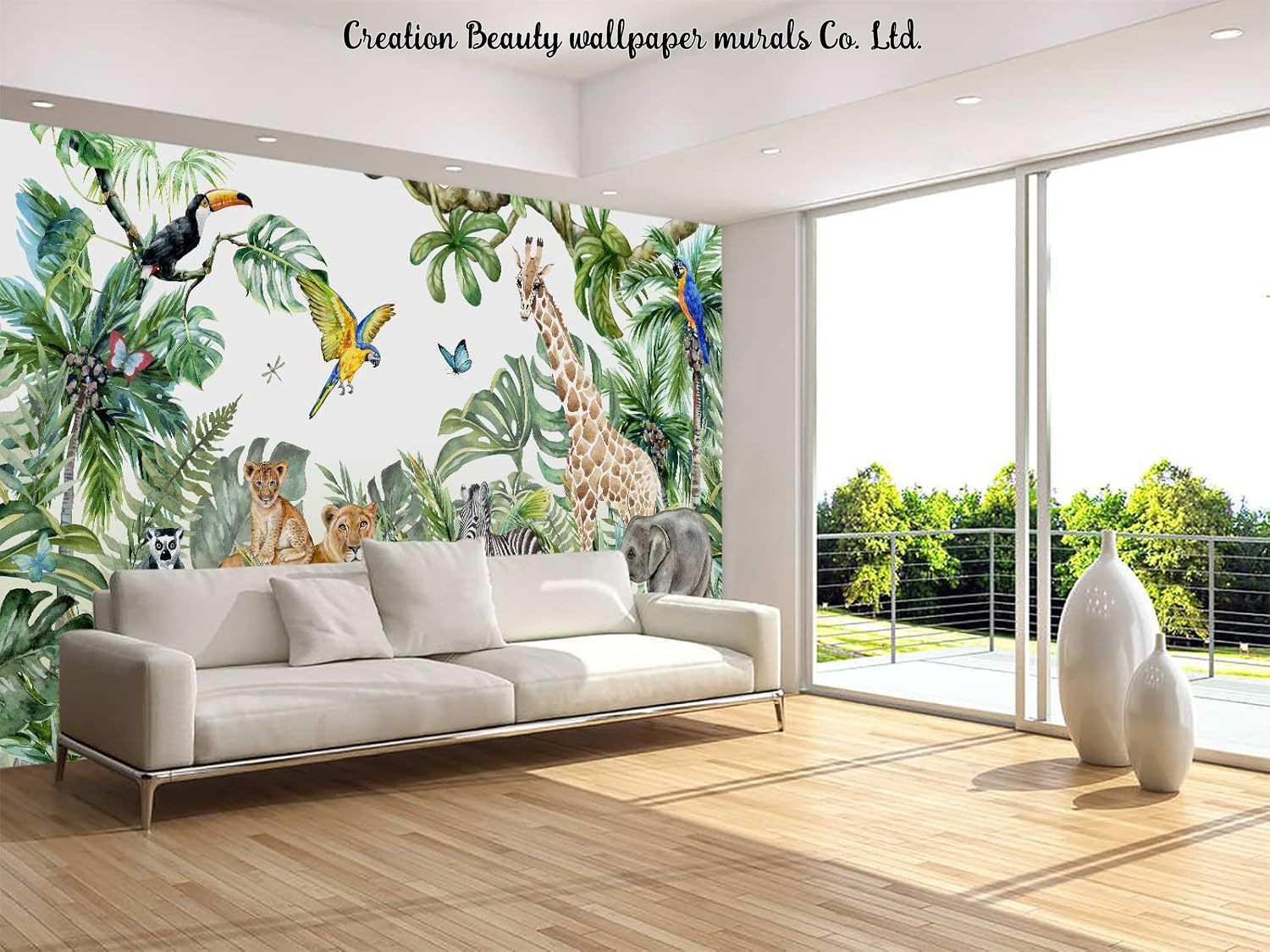 Watercolor Animals Jungle Wall - Baby Nursery Water avis et prix