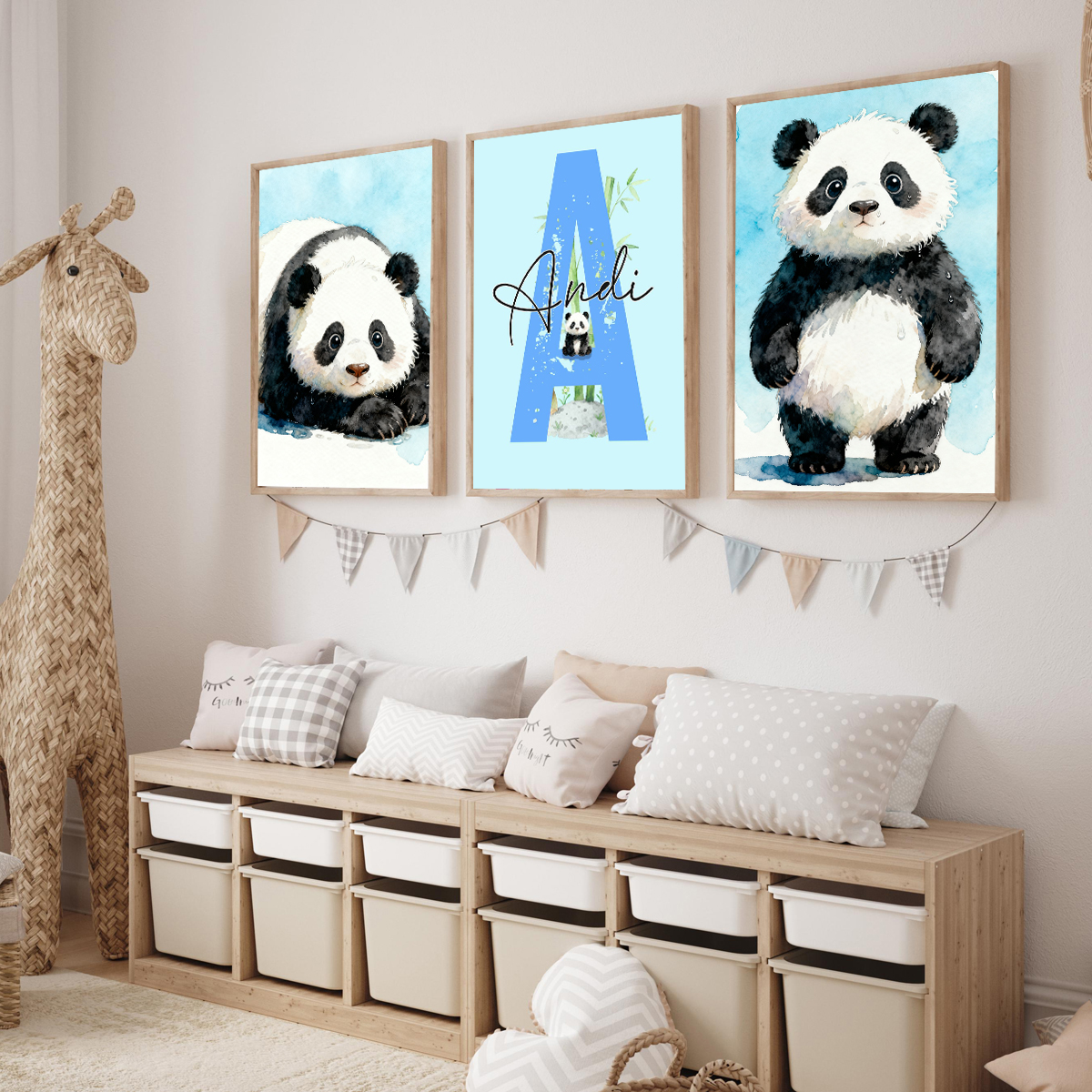 3pcs Personalized Panda Nurser - Baby Nursery Home avis et prix