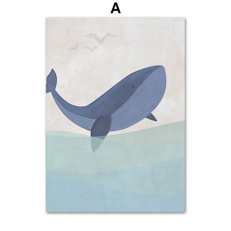 Cartoon Sea Whale Shark Sailbo - Baby Nursery Ocean avis et prix