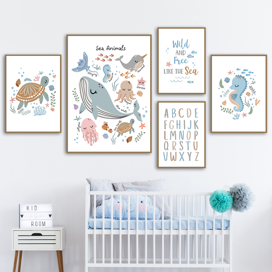 Unframe Ocean Animals Sea Turt - Baby Nursery Ocean avis et prix