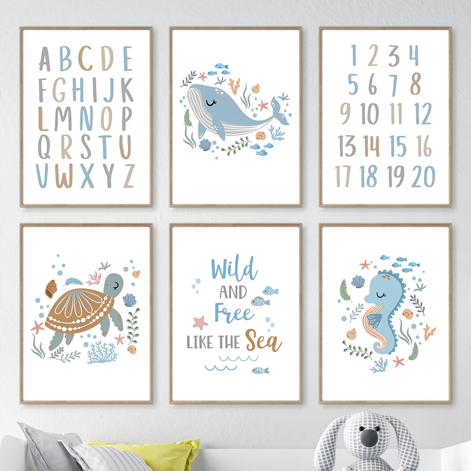 Unframe Ocean Animals Sea Turt - Baby Nursery Ocean avis et prix