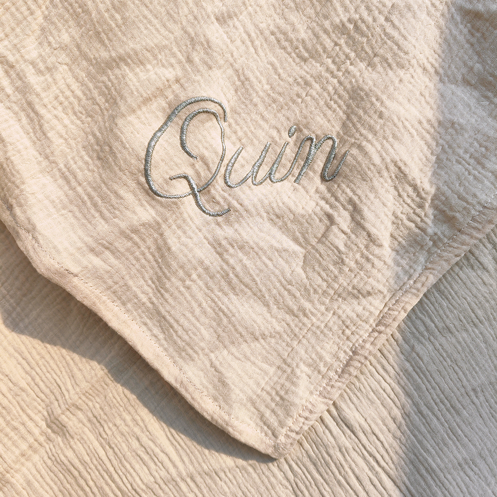 Personalized Name Embroidered  - Swaddle Blanket Muslin avis et prix