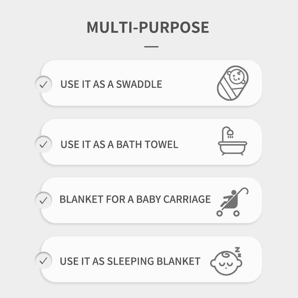 Happyflute 120x110cm Muslin Ba - Swaddle Blanket Muslin avis et prix