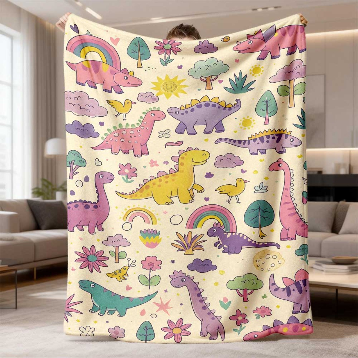 Super Cute Dinosaur Rainbow Th - Baby Nursery Themes Girl avis et prix