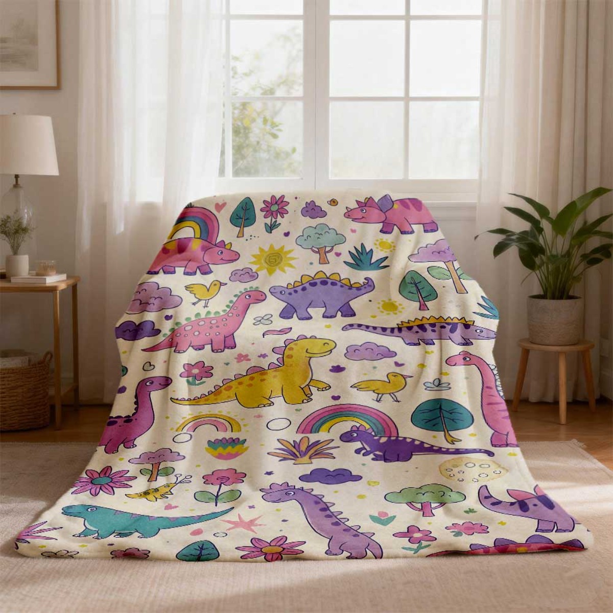 Super Cute Dinosaur Rainbow Th - Baby Nursery Themes Girl avis et prix