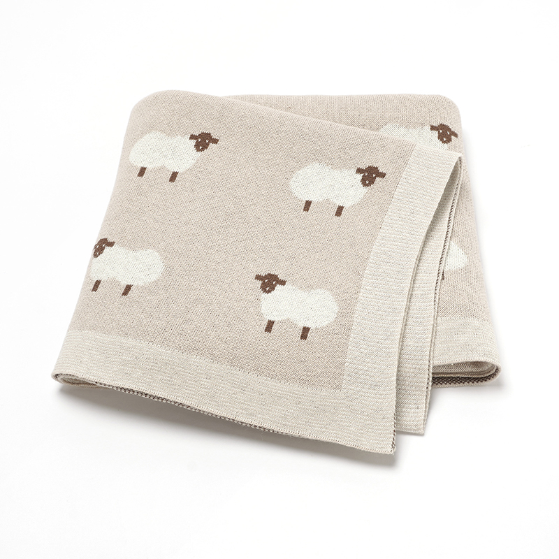 Cute Sheep Print Muslin Newbor - Swaddle Blanket Muslin avis et prix