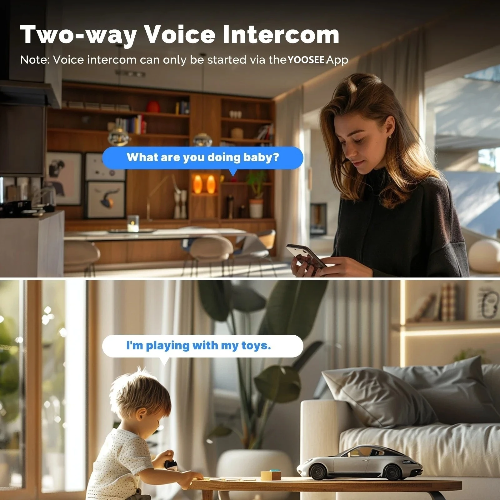 8MP WiFi IP Camera Baby Monito - Baby Monitor Split Screen avis et prix