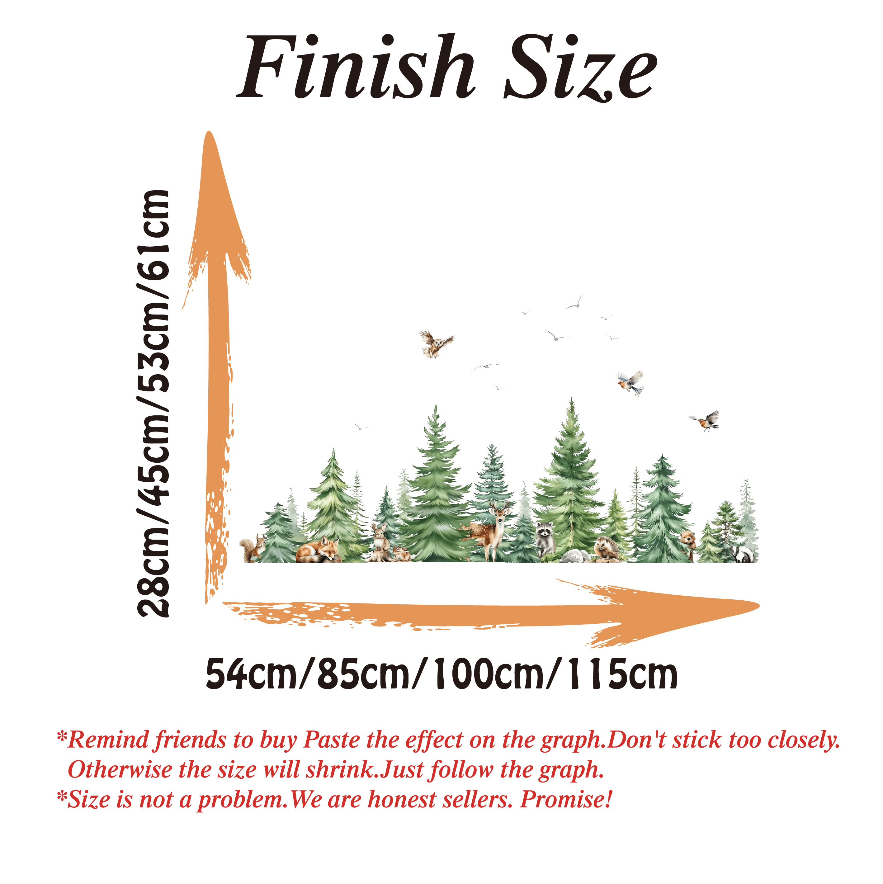 Large Watercolor Pine Tree Ani - Baby Nursery Set Furniture avis et prix