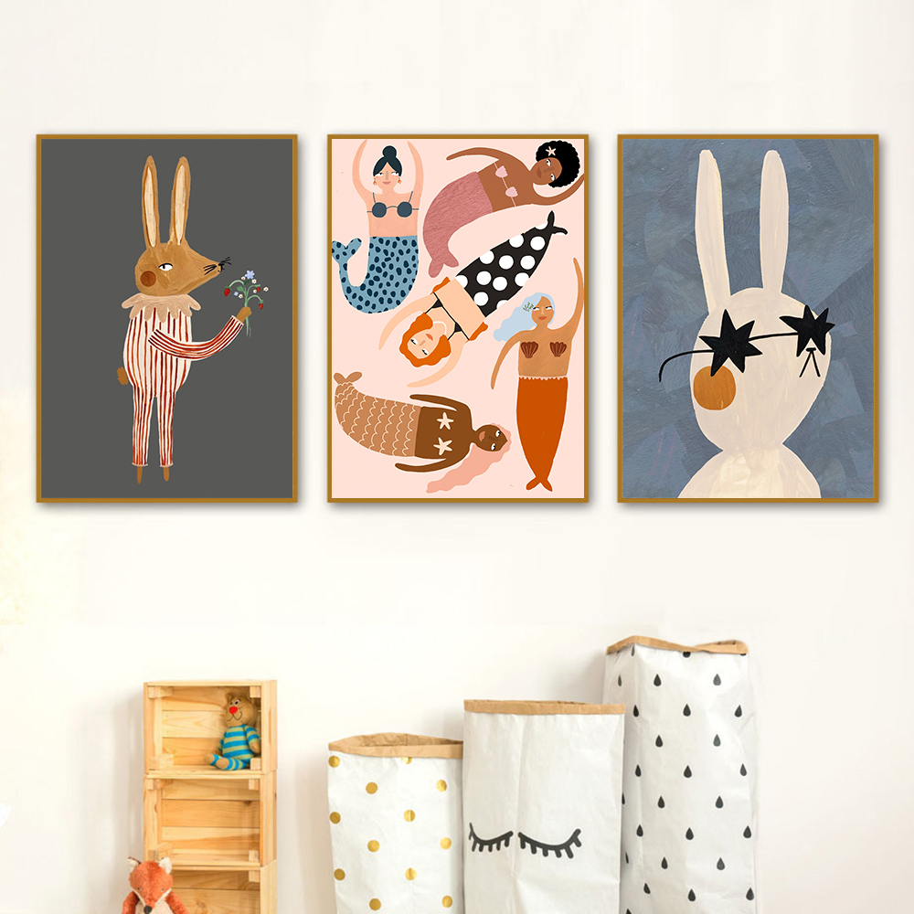 1PC Frameless Funny Cartoon Ra - Baby Nursery Quotes avis et prix