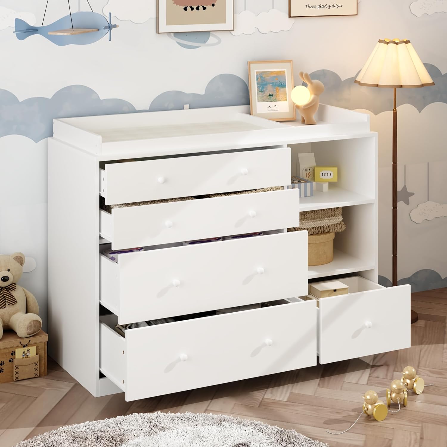 Nursery Dresser with Baby Chan - Baby Nursery Dresser Changing Table avis et prix