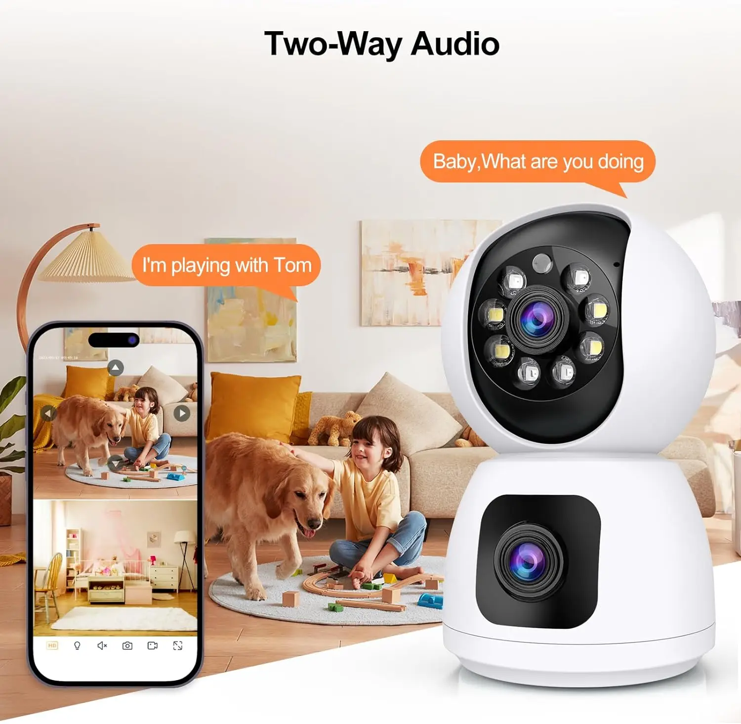 Tuya  4K 8MP HD WiFi Camera In - Baby Monitor Split Screen avis et prix