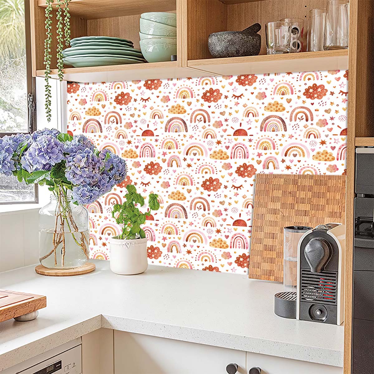Rainbow Wallpaper Peel and Sti - Baby Nursery Water avis et prix