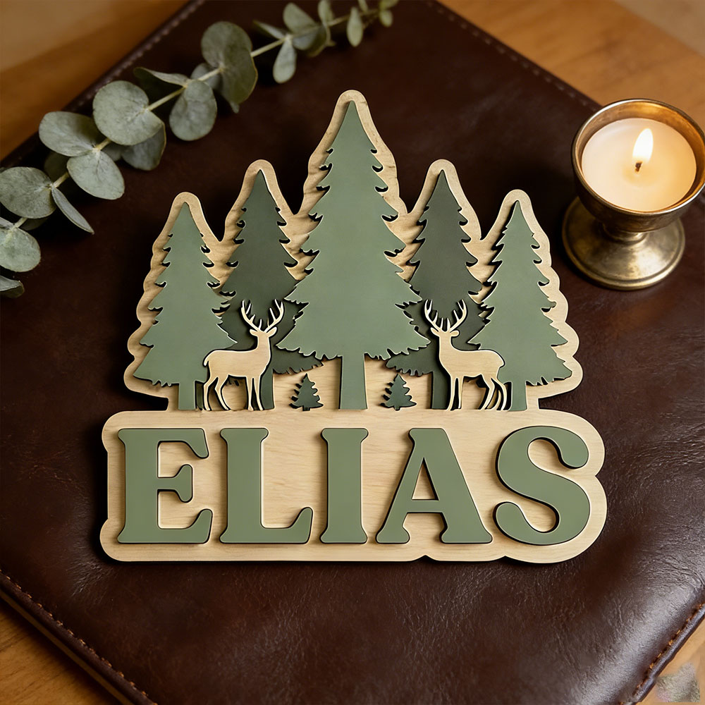 Custom Forest Elk Pine Tree Na - Baby Nursery Mountain Theme avis et prix