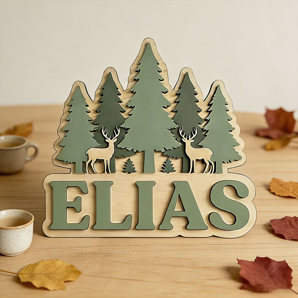 Custom Forest Elk Pine Tree Na - Baby Nursery Mountain Theme avis et prix