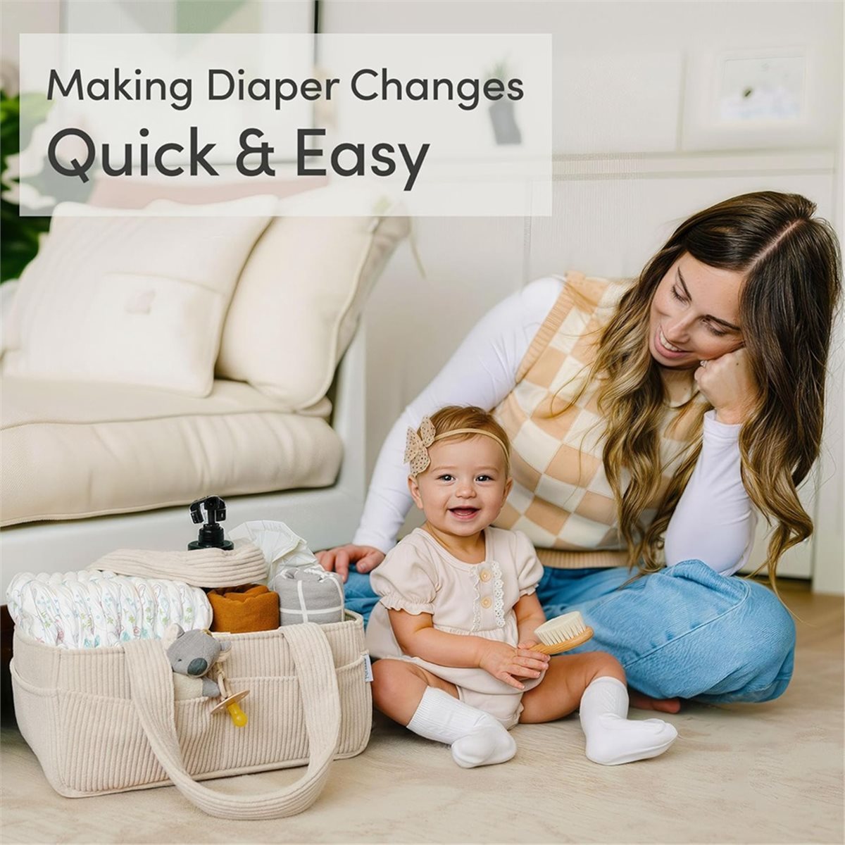 Nices Baby Diaper Caddy Organi - Baby Nursery Essentials avis et prix