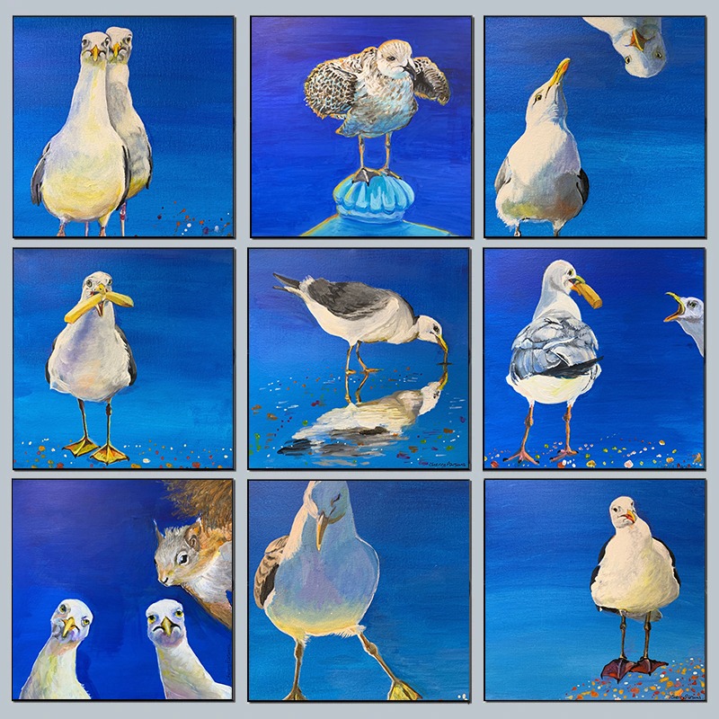 Funny Seagull Coastal Wall Art - Baby Nursery Decor Ideas avis et prix