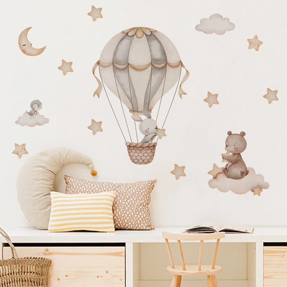 Watercolor Bear Hot Air Balloo - Baby Nursery Set Furniture avis et prix