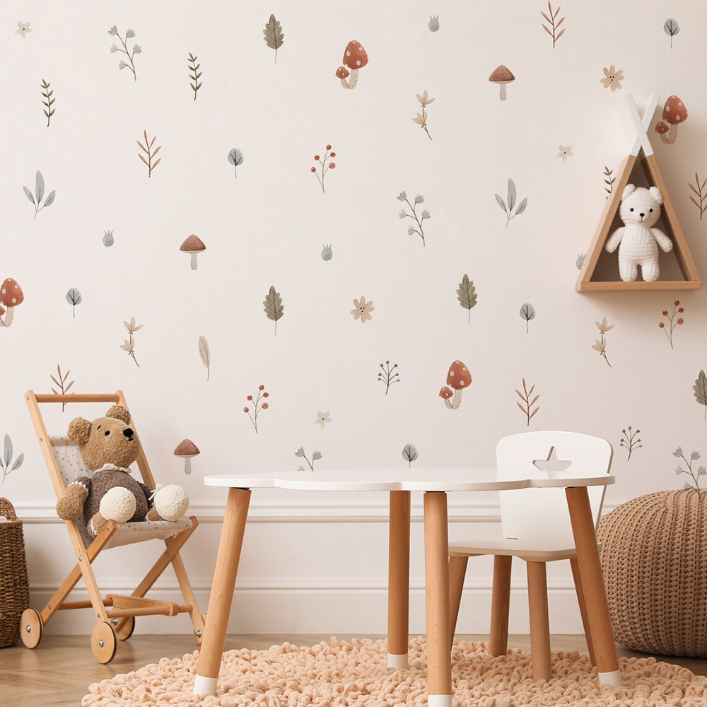 Boho Cartoon Mushroom Branch L - Baby Nursery Set Furniture avis et prix