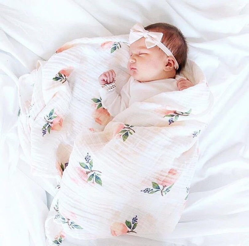 Rose 120x120cm 70% Bamboo 30%  - Swaddle Blanket Muslin avis et prix