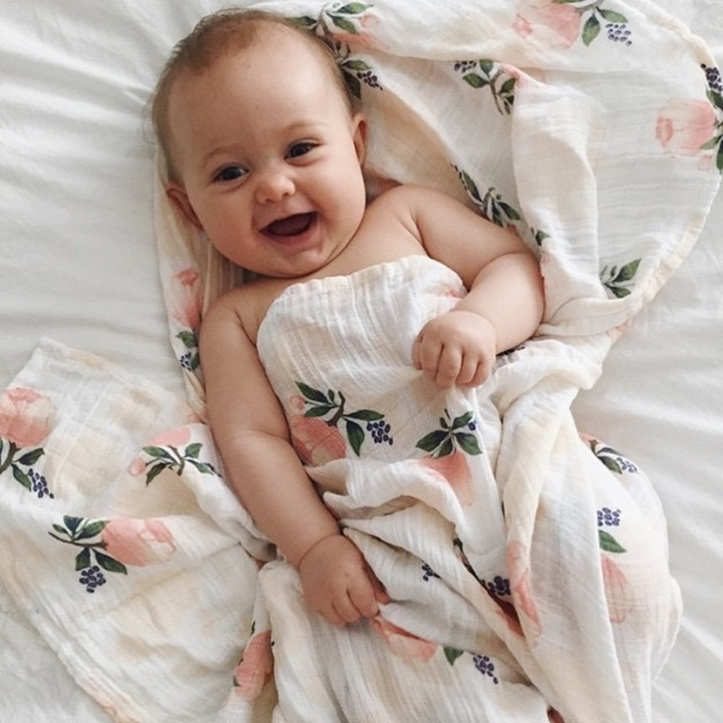 Rose 120x120cm 70% Bamboo 30%  - Swaddle Blanket Muslin avis et prix