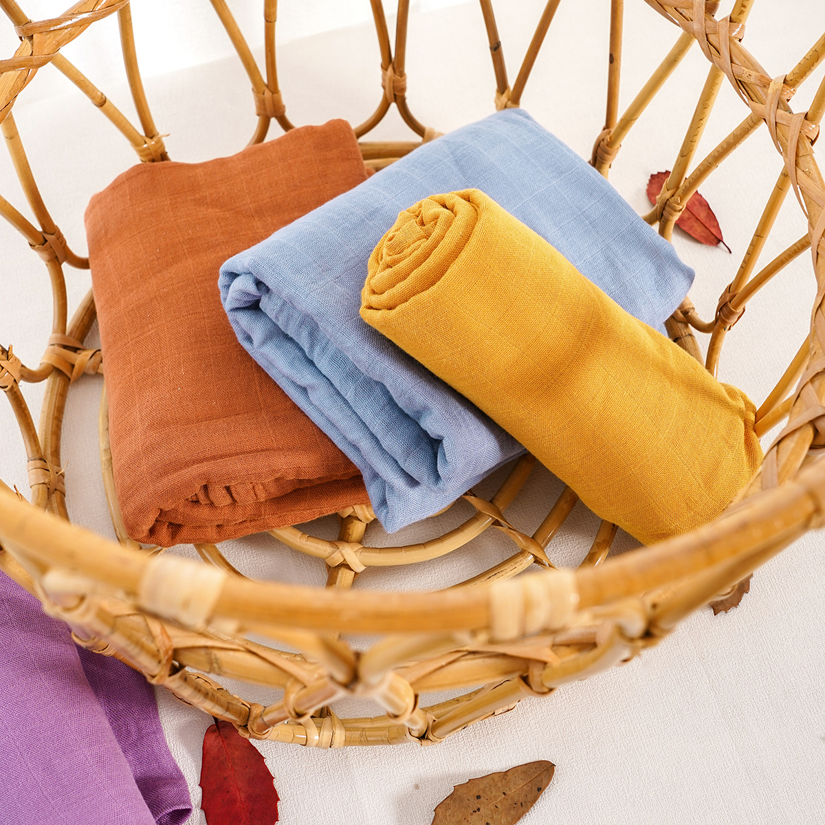 Elinfant Solid Color 100% Cott - Swaddle Blanket Muslin avis et prix