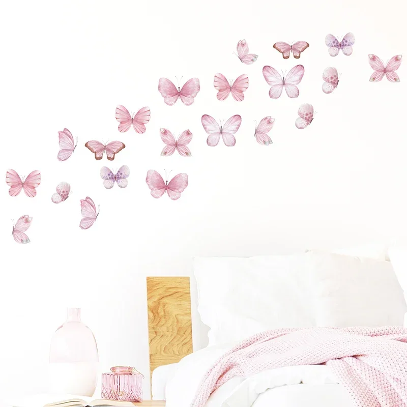 17pcs Watercolor Pink Flying B - Baby Nursery Water avis et prix
