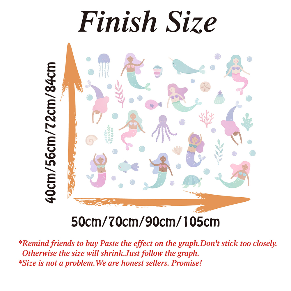 Watercolor Mermaid Wall Sticke - Baby Nursery Set Furniture avis et prix