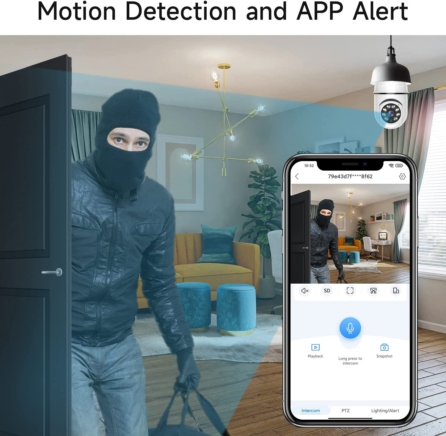 8MP E27 Bulb Surveillance Came - Baby Monitor Split Screen avis et prix