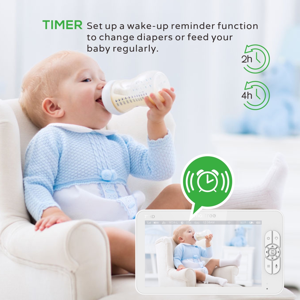7.0 Inch HD Video Baby Monitor - Baby Monitor Split Screen avis et prix